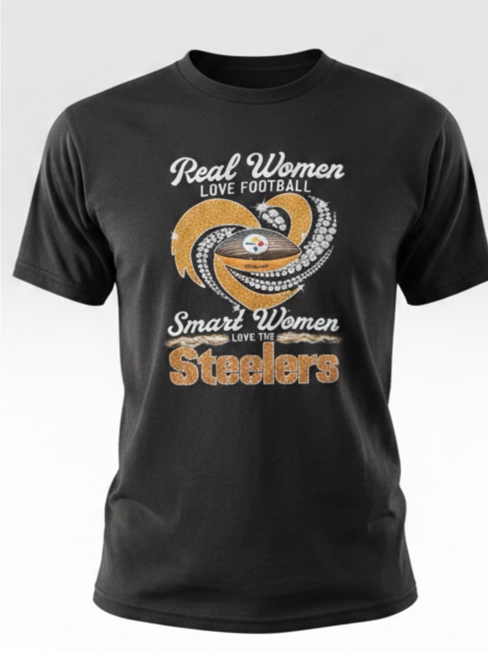 Gildan Pittsburgh Steelers Black Graphic Tee - Sz Med Brand New